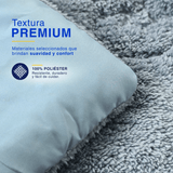 Plumón Cobertor Chiporro Premium Doble Textura Invierno Gris Azulado Guiza