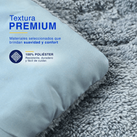 Plumón Cobertor Chiporro Premium Doble Textura Invierno Gris Azulado Guiza