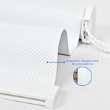 Cortina Roller Blackout 1 Paño SIN CENEFA-BLANCO LISO