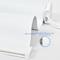 Cortina Roller Blackout 1 Paño SIN CENEFA-BLANCO LISO