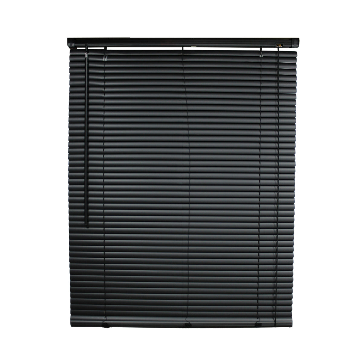 Cortina Roller Persiana Pvc Veneciana Manuales - NEGRO