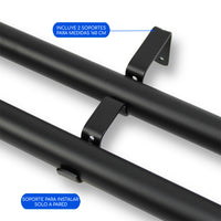 Barras De Cortina 25mm Extensibles Metálicas 160-300 Cm (NEGRO)