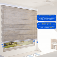 Cortina Roller Duo Zebra Día Y Noche - CRUDO JASPEADO