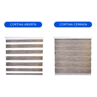 Cortina Roller Duo Zebra Día Y Noche - MARRON JASPEADO