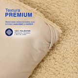 Plumón Cobertor Chiporro Premium Doble Textura Invierno Beige Guiza