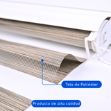 Cortina Roller Duo Zebra Día Y Noche - MARRON JASPEADO