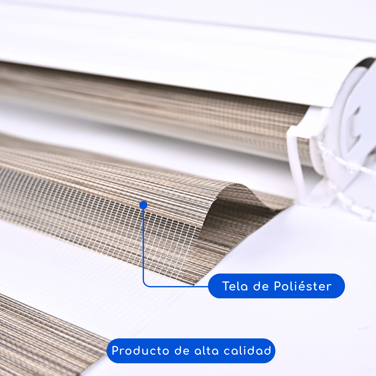 Cortina Roller Duo Zebra Día Y Noche - MARRON JASPEADO