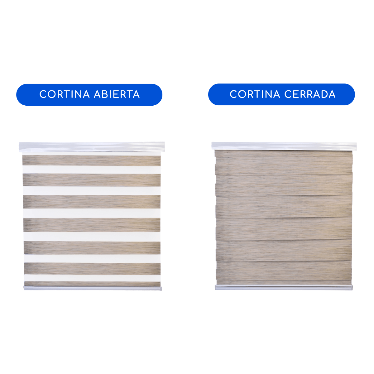 Cortina Roller Duo Zebra Día Y Noche - CRUDO JASPEADO