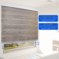 Cortina Roller Duo Zebra Día Y Noche - MARRON JASPEADO