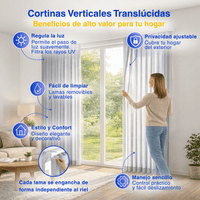 Cortina Roller Vertical 1 Paño Con Riel Gris Guiza