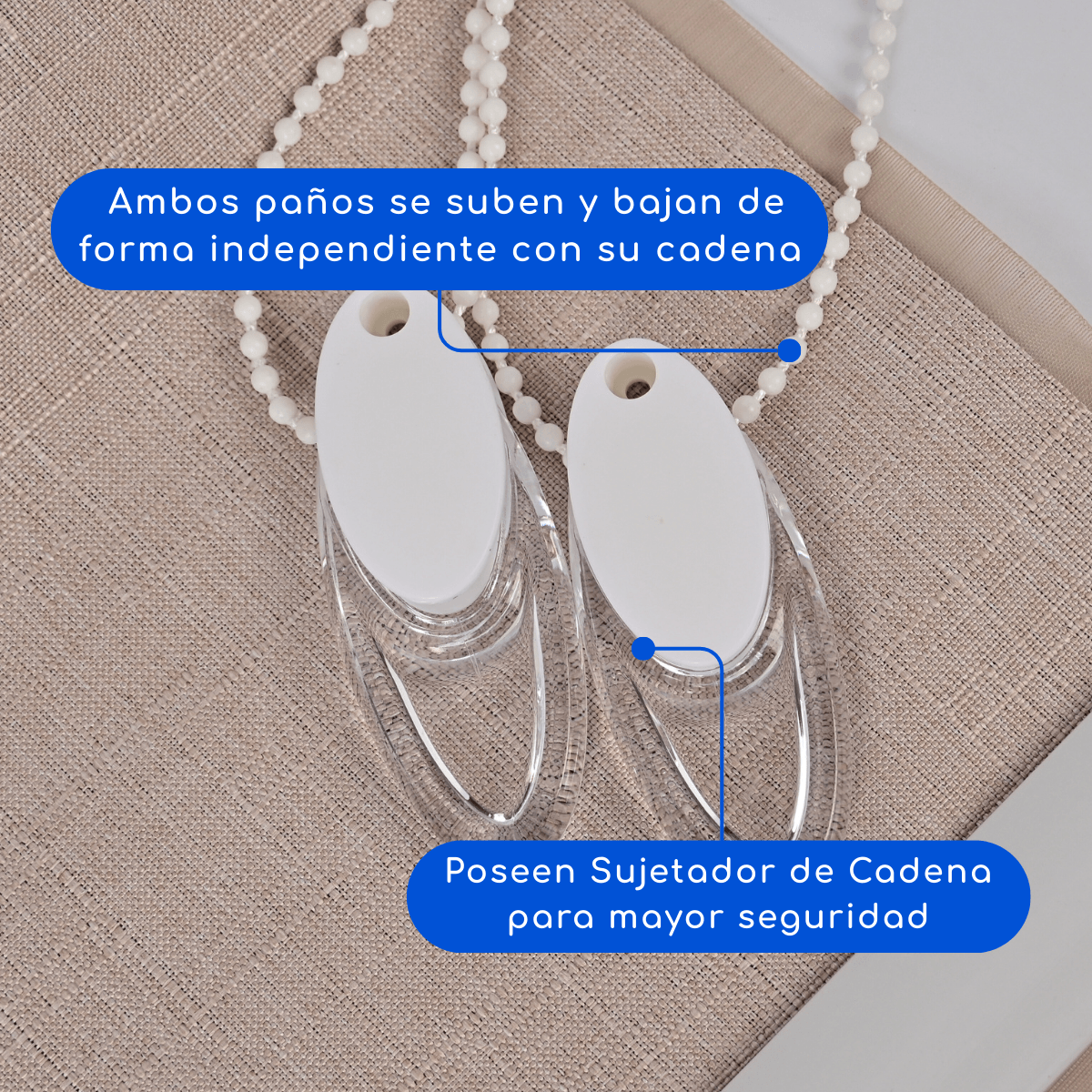 Cortina Roller Blackout Doble 2 Paño Con Visillo Cafe Claro Lino SIN CENEFA