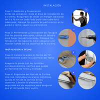 Cortina Roller Vertical 2 Paños 150 C/u Con Riel Blanca Guiza