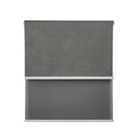Cortina Roller Blackout Doble 2 Paño Con Visillo Gris Oscuro Lino SIN CENEFA