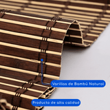 Cortina Roller Bambu Persiana Enrollable Cafe Oscuro Guiza