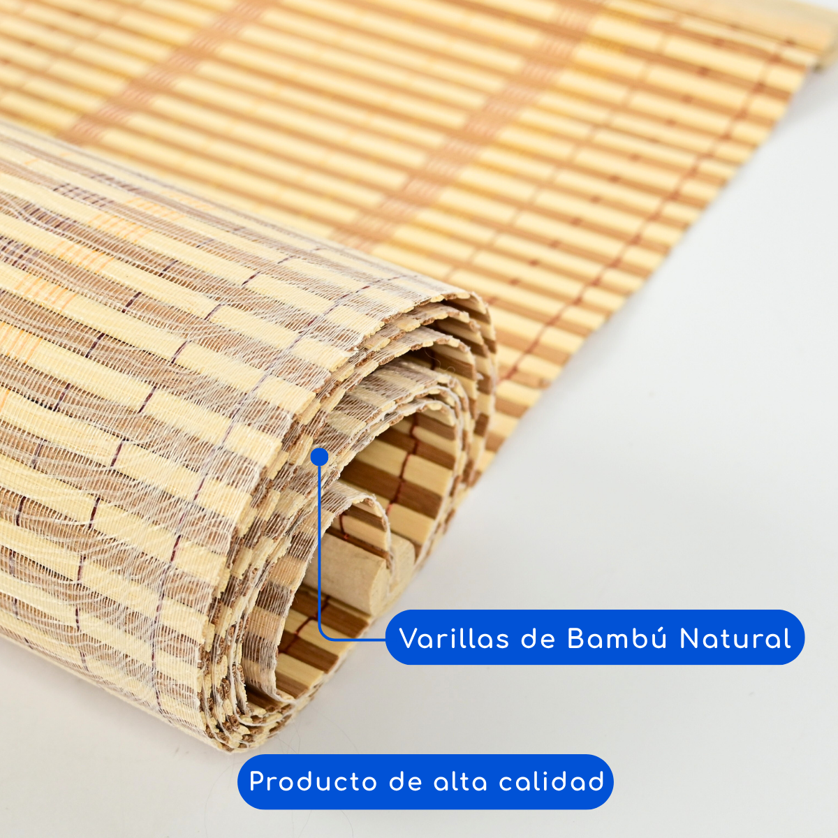 Cortina Roller Bambu Persiana Enrollable - NATURAL