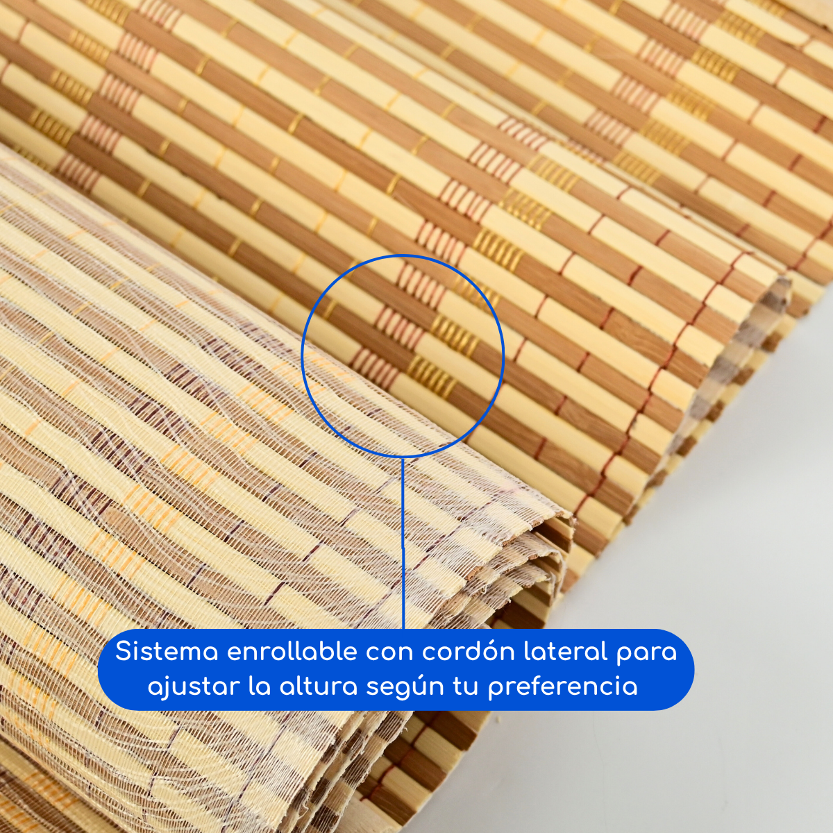 Cortina Roller Bambu Persiana Enrollable - NATURAL