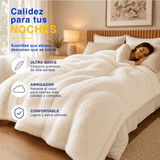 Plumón Cobertor Chiporro Premium Doble Textura Invierno Blanco Guiza