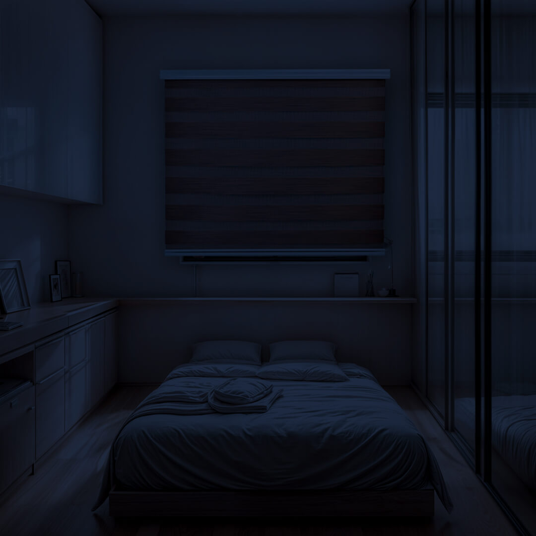 Cortina Roller Duo Zebra Día Y Noche - CAFE OSCURO JASPEADO