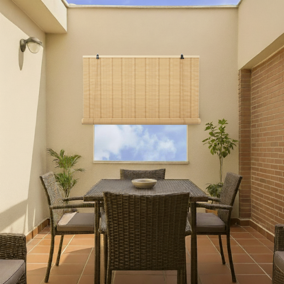 Cortina Roller Bambu Persiana Enrollable - NATURAL