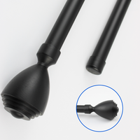 Barras De Cortina 19mm Extensibles Metálicas 160-300 Cm (NEGRO)