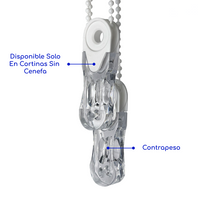 Cortina Roller Blackout 2 Paño Doble Con Visillo SIN CENEFA - BEIGE