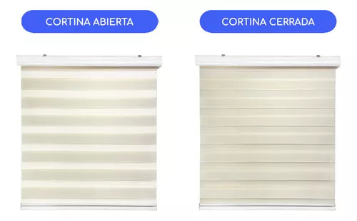 Cortina Roller Duo Zebra Día Y Noche - BEIGE
