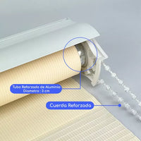 Cortina Roller Duo Zebra Día Y Noche - BEIGE