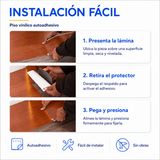 Piso Vinílico Autoadhesivo 91,44x15,24cm Antideslizante 5m2 36 piezas Marron Guiza