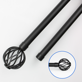 Barras De Cortina 19mm Extensibles Metálicas 160-300 Cm (NEGRO)