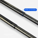 Barras De Cortina 19mm Extensibles Metálicas 120-210 Cm (NEGRO)