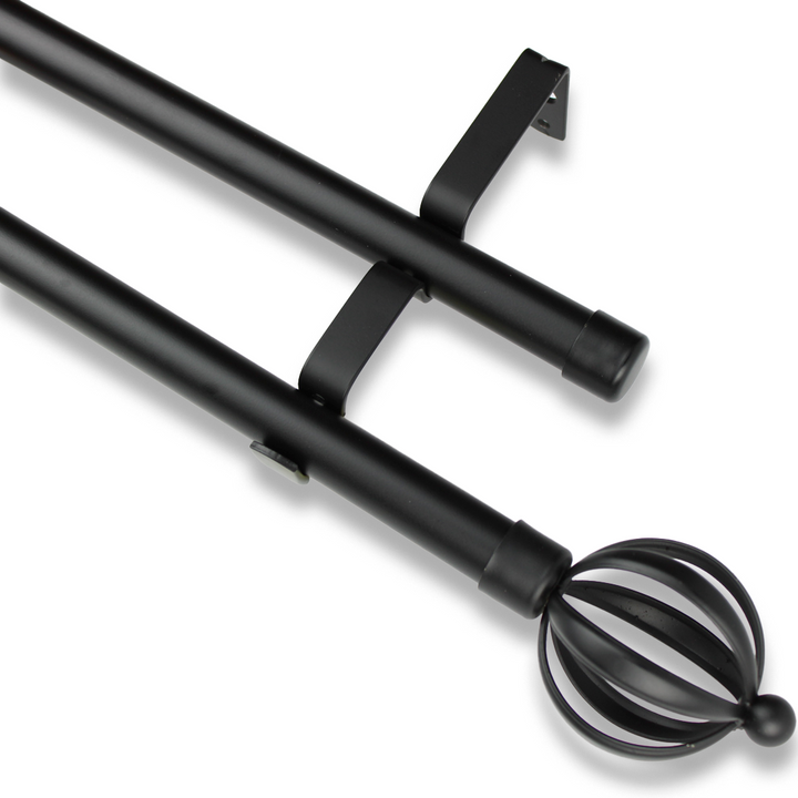 Barras De Cortina 19mm Extensibles Metálicas 160-300 Cm (NEGRO)