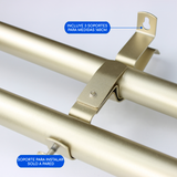 Barras De Cortina 25mm Extensibles Metálicas 160-300 Cm (DORADO)