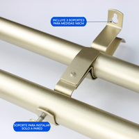 Barras De Cortina 25mm Extensibles Metálicas 160-300 Cm (DORADO)