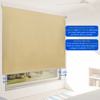 Cortina Roller Blackout 1 Paño SIN CENEFA-BEIGE