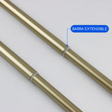 Barras De Cortina 19mm Extensibles Metálicas 120-210 Cm (DORADO)