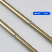 Barras De Cortina 19mm Extensibles Metálicas 120-210 Cm (DORADO)