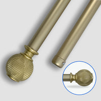 Barras De Cortina 25mm Extensibles Metálicas 120-210 Cm (DORADO)
