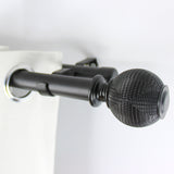 Barras De Cortina 25mm Extensibles Metálicas 120-210 Cm (NEGRO)