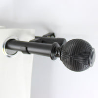 Barras De Cortina 25mm Extensibles Metálicas 120-210 Cm (NEGRO)