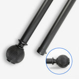 Barras De Cortina 25mm Extensibles Metálicas 120-210 Cm (NEGRO)
