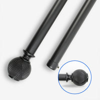 Barras De Cortina 25mm Extensibles Metálicas 120-210 Cm (NEGRO)