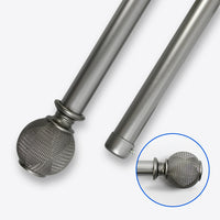 Barras De Cortina 25mm Extensibles Metálicas 120-210 Cm (PLATEADO)