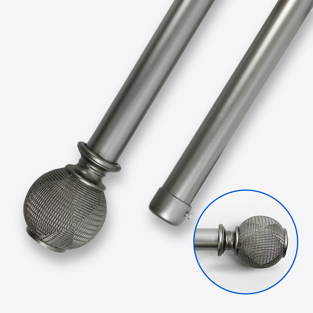 Barras De Cortina 25mm Extensibles Metálicas 120-210 Cm (PLATEADO)