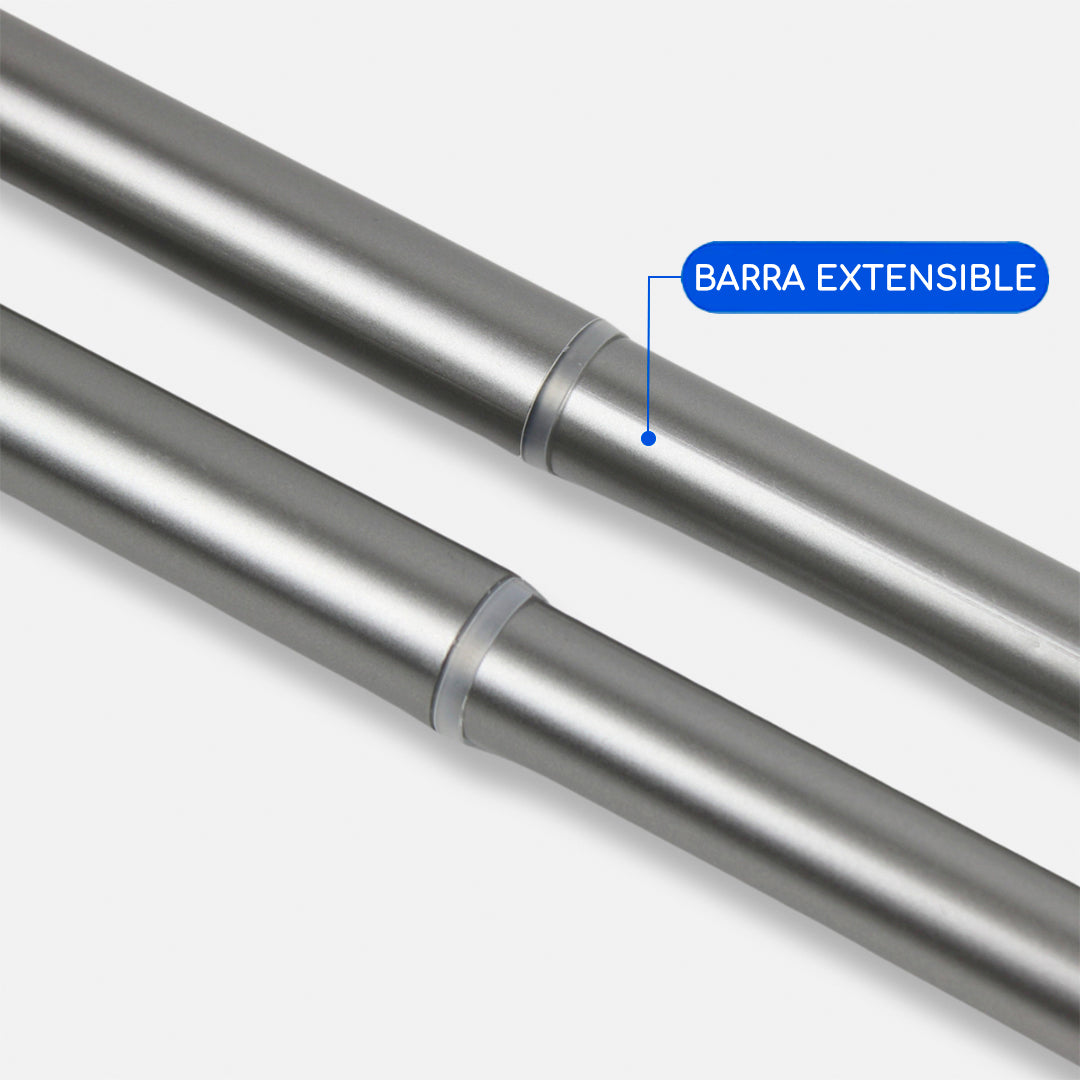 Barras De Cortina 25mm Extensibles Metálicas 160-300 Cm (PLATEADO)