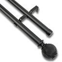 Barras De Cortina 25mm Extensibles Metálicas 120-210 Cm (NEGRO)