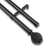 Barras De Cortina 25mm Extensibles Metálicas 120-210 Cm (NEGRO)