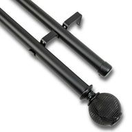 Barras De Cortina 25mm Extensibles Metálicas 120-210 Cm (NEGRO)