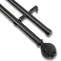 Barras De Cortina 25mm Extensibles Metálicas 120-210 Cm (NEGRO)