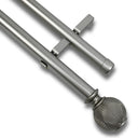 Barras De Cortina 25mm Extensibles Metálicas 120-210 Cm (PLATEADO)