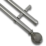 Barras De Cortina 25mm Extensibles Metálicas 120-210 Cm (PLATEADO)